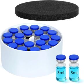 قارورة سعة 3 مل متوافقة مع برطمانات طعام هيدرابيك، 1 قارورة قصيرة + 2 مجموعة تخزين الببتيد من أجل ترمس طعام هيدرابيك 32/25/18 أونصة، الحد الأقصى لحمل 48 قارورة، أبيض (لا تتضمن قوارير) in Kuwait