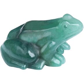 تماثيل الضفدع الكريستال، تمثال الضفدع المال الفلوريت ديكور مكتب المنزل، فنغ شوي هدايا الحظ الثروة للنساء الرجال، اليد الطبيعية منحوتة الريكي شفاء الكريستال الحيوان النحت 2 " in Kuwait