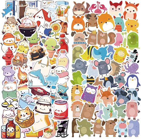 Stickers 400 Pcs, Cartoon Water Bottle Sticker, Waterproof Cute Flowers Skateboard Luggage Laptops Bumper Holiday Decorations, Accessories in Kuwait