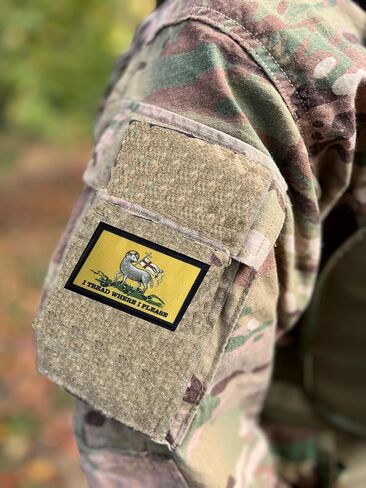 Lamb of God Jesus I Tread Where I Please Morale Patch by RedheadedTshirts | Christian Patches for Your Plate Carrier, Backpack, hat, Backpack, Rucksack, Tactical Gear 2x3 Made in The USA in Saudi Arabia