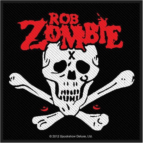 Rob Zombie Dead Return Patch جمجمة عظمتين متقاطعتين موسيقى معدنية منسوجة على الزخرفة in Saudi Arabia