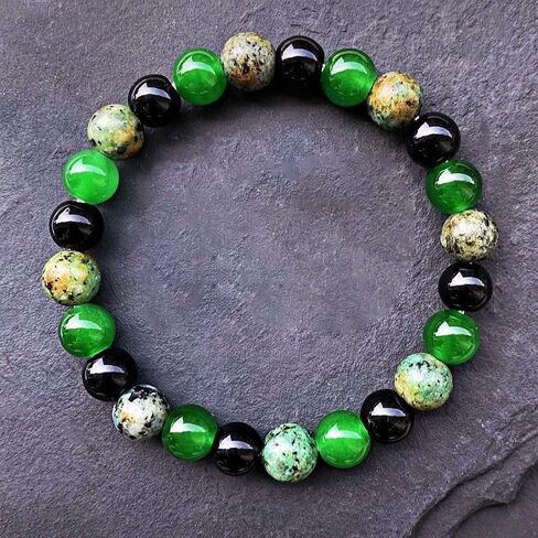 Money Attraction Bracelets for Women Men Handmade Natural Green Crystal Zoisite Beaded Strecthy Bracelet Encouragement Gifts in Saudi Arabia