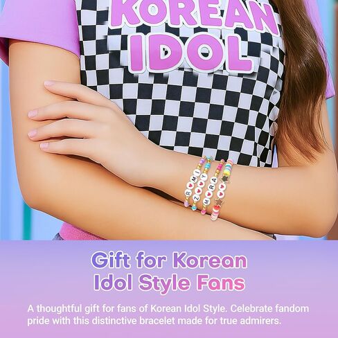 Cosplay Bracelets 4Pcs/Set Stackable Stretch Friendship Bracelets Korean Style Birthday Christmas Jewelry Gifts for Fans in Saudi Arabia