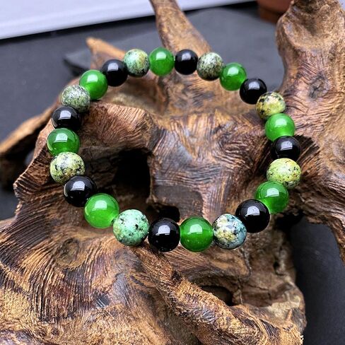 Money Attraction Bracelets for Women Men Handmade Natural Green Crystal Zoisite Beaded Strecthy Bracelet Encouragement Gifts in Saudi Arabia