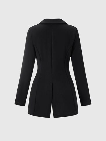 Women's Button Down Long Sleeve Blazer Business Casual Lapel Collar Suit Jackets in Saudi Arabia