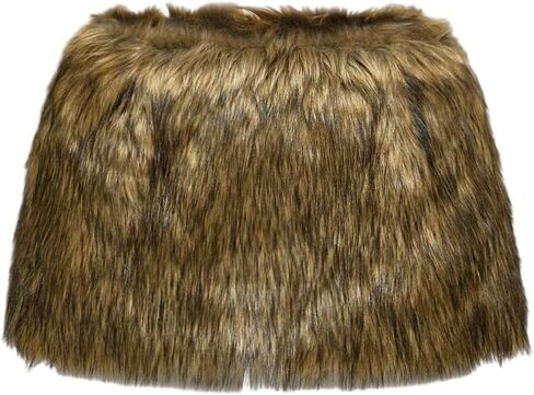 Women's Y2K Punk Fuzzy Faux Fur Mini Skirts Low Rise Bodycon Night Out Club Skirt in Saudi Arabia