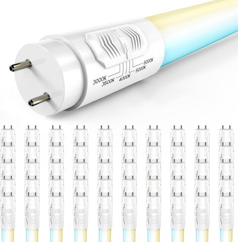 Sunco 6 Pack T8 LED LED 4 أقدام ، استبدال أنبوب الفلورسنت LED ، ضوء أنبوب LED 4 أقدام ، تجاوز الصابورة ، 18W ، 2200 LM ، CCT 3000K/3500K/4000K/5000K/6000K ، قوة واحدة ، عدسة Frosted UL in Kuwait
