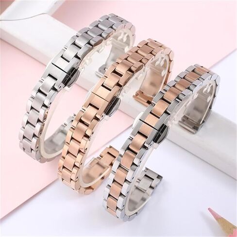 Metal Watch Chain 10mm 20mm 22mm Ladies' Stainless Steel Watchband Replacement Watch Strap Bracelet in Saudi Arabia