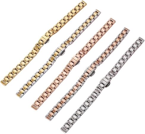 Metal Watch Chain 10mm 20mm 22mm Ladies' Stainless Steel Watchband Replacement Watch Strap Bracelet in Saudi Arabia