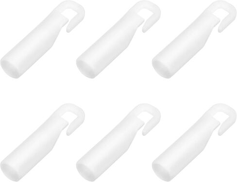 uxcell Blind Wand Hook,6Pcs 2" x 0.4" - Plastic Vertical Blinds Replacement Parts, Tilt Wand Rotating Tip Hook Repair for Broken Blind Parts (White) in Kuwait