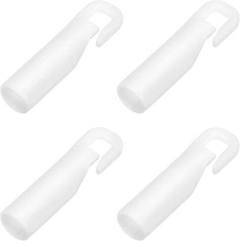 uxcell Blind Wand Hook,6Pcs 2" x 0.4" - Plastic Vertical Blinds Replacement Parts, Tilt Wand Rotating Tip Hook Repair for Broken Blind Parts (White) in Kuwait