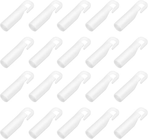 uxcell Blind Wand Hook,6Pcs 2" x 0.4" - Plastic Vertical Blinds Replacement Parts, Tilt Wand Rotating Tip Hook Repair for Broken Blind Parts (White) in Kuwait