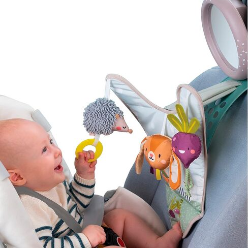 Musical Car Seat Toys for 0-12 Month Old Babies - Activity Center with Sensory Soft Hanging Toys and Mirror - Carseat Gift for Infants in Kuwait