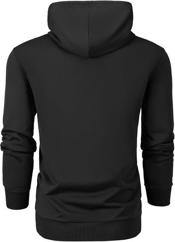 Men's Spring Autumn Thin Long-Sleeved Pocket Hooded Sweatshirt Lightweight Fashion Casual Running Sports Top Sportswear in Kuwait
