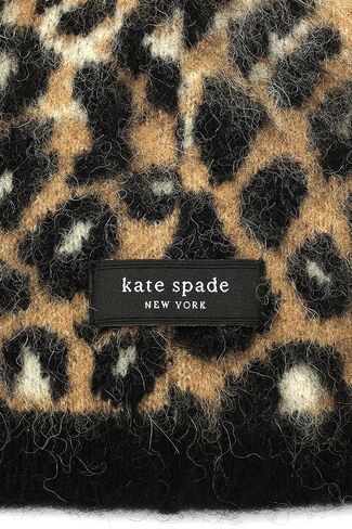 Kate Spade Women's Downtown Leopard Beanie, Stylish Hat & Fashion Accessory Cap for Cold Weather in Saudi Arabia