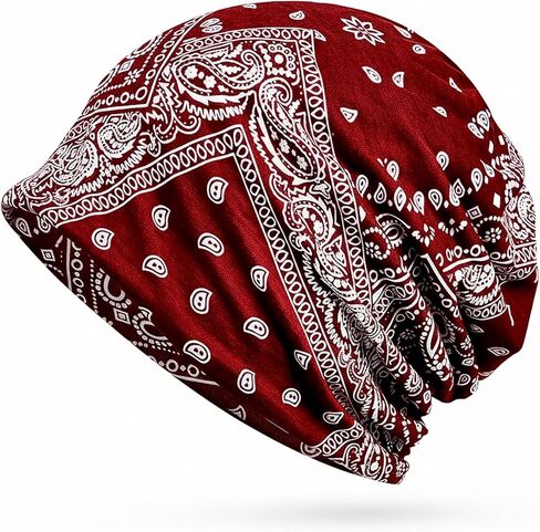 قبعة MyNoogin® Bandana Beanie - قبعة صغيرة ذات نهاية مغلقة من القطن بنسبة 100%، أغطية رأس ناعمة قابلة للتنفس للرجال والنساء، مقاس واحد يناسب الجميع in Saudi Arabia