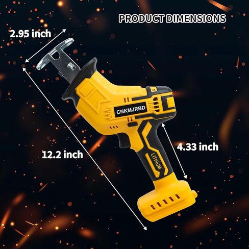 منشار ترددي متوافق مع بطارية DeWalt 20V، منشار ترددي بدون فرش، سرعة متغيرة 0-3000 SPM، تغيير الشفرة بدون أدوات، مجموعة 4 شفرات منشار لقطع الخشب/المعادن/PVC، (البطارية غير متضمنة) in Kuwait