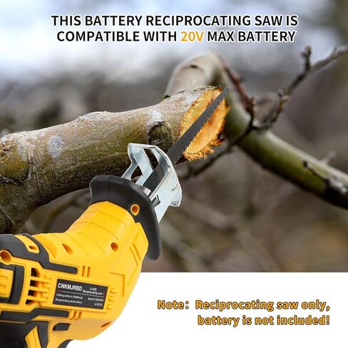 منشار ترددي متوافق مع بطارية DeWalt 20V، منشار ترددي بدون فرش، سرعة متغيرة 0-3000 SPM، تغيير الشفرة بدون أدوات، مجموعة 4 شفرات منشار لقطع الخشب/المعادن/PVC، (البطارية غير متضمنة) in Kuwait