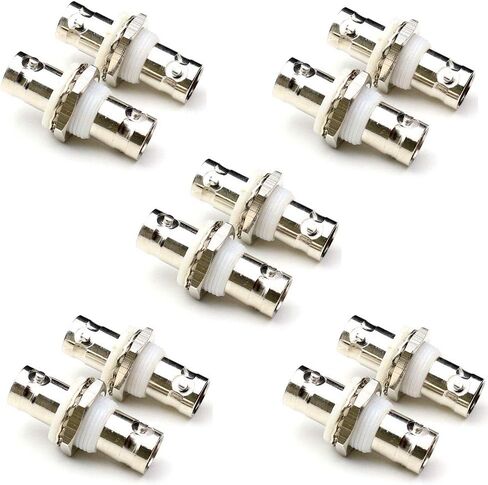 BNC Female Bulkhead Connector,ANHAN BNC Female to Female Bulkhead Coax Adapter BNC Coupler Coaxial Cable adapters for CCTV Security Camera 2Packs in Saudi Arabia