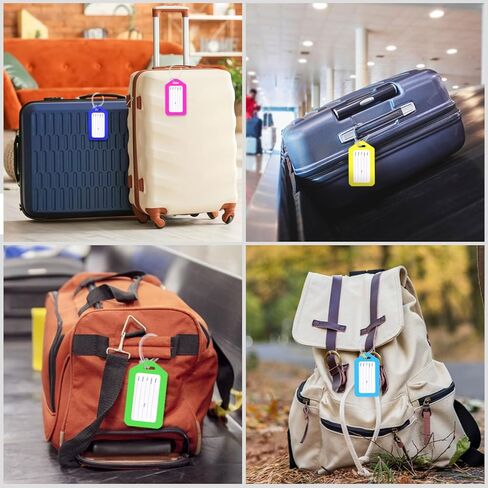 Luggage Tags for Suitcases (Multi Color, 18 PK), Luggage Tag, Bag Tag for Baggage, Suitcase Tags Bulk in Saudi Arabia