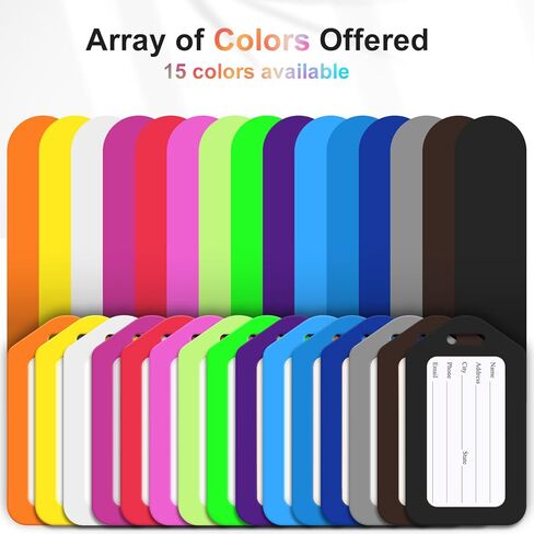 Luggage Tags for Suitcases (Multi Color, 18 PK), Luggage Tag, Bag Tag for Baggage, Suitcase Tags Bulk in Saudi Arabia