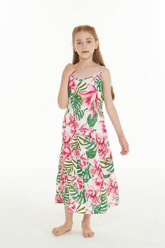 Girl Hawaiian Maxi Tiered Dress in Various Patterns in Saudi Arabia