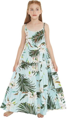 Girl Hawaiian Maxi Tiered Dress in Various Patterns in Saudi Arabia
