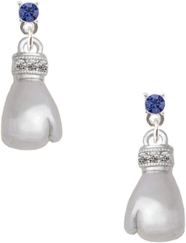 Large Boxing Glove Crystal Post Earrings in Saudi Arabia