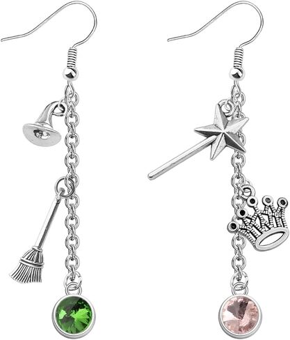 PLITI Musical Movie Inspired Gift Witch Fans Gift Green And Pink Witch Earrings For Musical Lover in Saudi Arabia