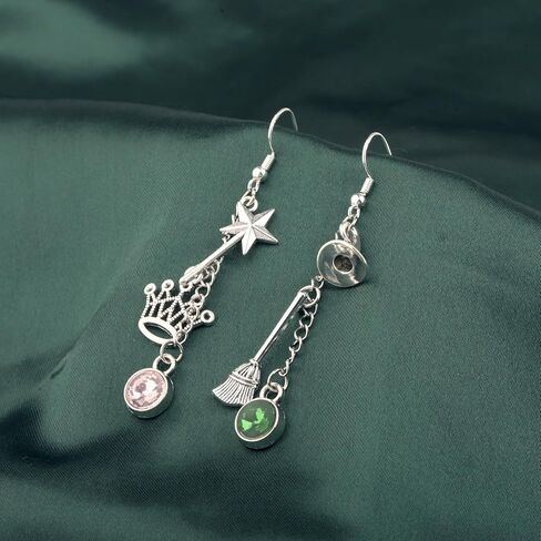 PLITI Musical Movie Inspired Gift Witch Fans Gift Green And Pink Witch Earrings For Musical Lover in Saudi Arabia