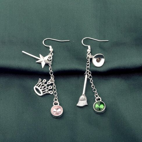 PLITI Musical Movie Inspired Gift Witch Fans Gift Green And Pink Witch Earrings For Musical Lover in Saudi Arabia