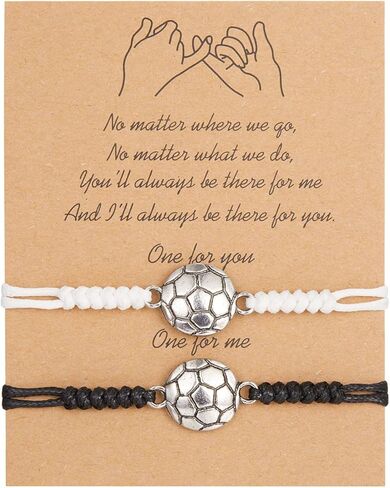 coadipress 2pcs Braided Sport Bracelets for Women Men Handmade Adjustable Braided Basketball Rugby Volleyball Football Bracelets Friendship for Team Charm Jewelry Gifts in Saudi Arabia