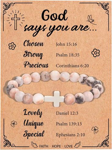 هدايا مسيحية للنساء، هدايا مسيحية، هدايا دينية للنساء/الأم/الجدة/الابنة/الأصدقاء/الأخت/الحفيدة/العرابة، هدايا للنساء المسيحيات، سوار صليب مسيحي للنساء in Kuwait