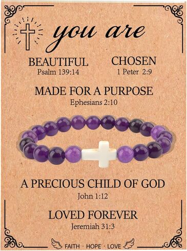 Christian Gifts for Women, Christian Gifts, Religious Gifts for Women/Mom/Grandma/Daughter/Friends/Sister/Granddaughter/Godmother, Gifts for Christian Women, Christian Cross Bracelet for Women in Saudi Arabia