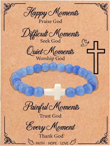 Christian Gifts for Women, Christian Gifts, Religious Gifts for Women/Mom/Grandma/Daughter/Friends/Sister/Granddaughter/Godmother, Gifts for Christian Women, Christian Cross Bracelet for Women in Saudi Arabia