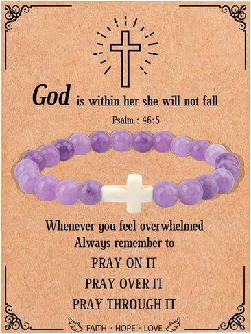 Christian Gifts for Women, Christian Gifts, Religious Gifts for Women/Mom/Grandma/Daughter/Friends/Sister/Granddaughter/Godmother, Gifts for Christian Women, Christian Cross Bracelet for Women in Saudi Arabia