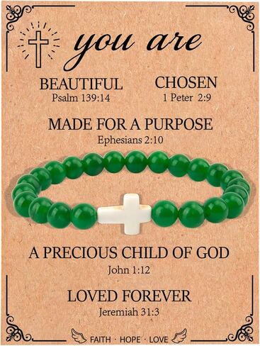 Christian Gifts for Women, Christian Gifts, Religious Gifts for Women/Mom/Grandma/Daughter/Friends/Sister/Granddaughter/Godmother, Gifts for Christian Women, Christian Cross Bracelet for Women in Saudi Arabia