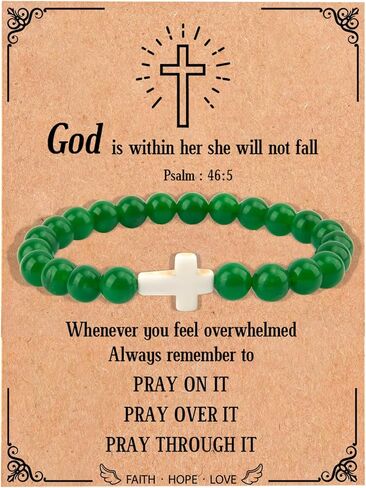 Christian Gifts for Women, Christian Gifts, Religious Gifts for Women/Mom/Grandma/Daughter/Friends/Sister/Granddaughter/Godmother, Gifts for Christian Women, Christian Cross Bracelet for Women in Saudi Arabia