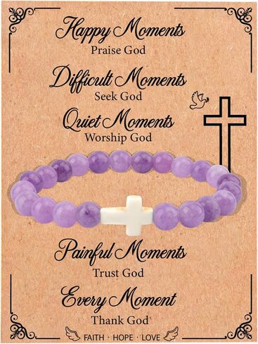 Christian Gifts for Women, Christian Gifts, Religious Gifts for Women/Mom/Grandma/Daughter/Friends/Sister/Granddaughter/Godmother, Gifts for Christian Women, Christian Cross Bracelet for Women in Saudi Arabia