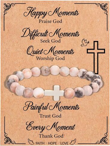 Christian Gifts for Women, Christian Gifts, Religious Gifts for Women/Mom/Grandma/Daughter/Friends/Sister/Granddaughter/Godmother, Gifts for Christian Women, Christian Cross Bracelet for Women in Saudi Arabia