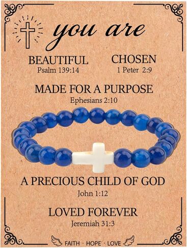 Christian Gifts for Women, Christian Gifts, Religious Gifts for Women/Mom/Grandma/Daughter/Friends/Sister/Granddaughter/Godmother, Gifts for Christian Women, Christian Cross Bracelet for Women in Saudi Arabia