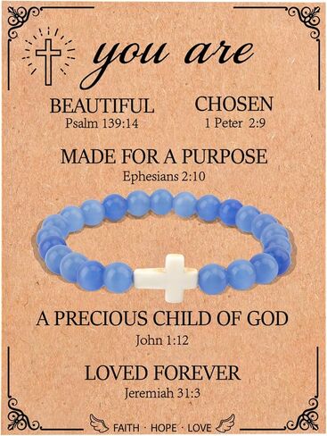 Christian Gifts for Women, Christian Gifts, Religious Gifts for Women/Mom/Grandma/Daughter/Friends/Sister/Granddaughter/Godmother, Gifts for Christian Women, Christian Cross Bracelet for Women in Saudi Arabia