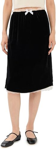 تنورة سيليري نسائية من Tanner Fletcher مصنوعة من الدانتيل ومزخرفة بالدانتيل in Kuwait