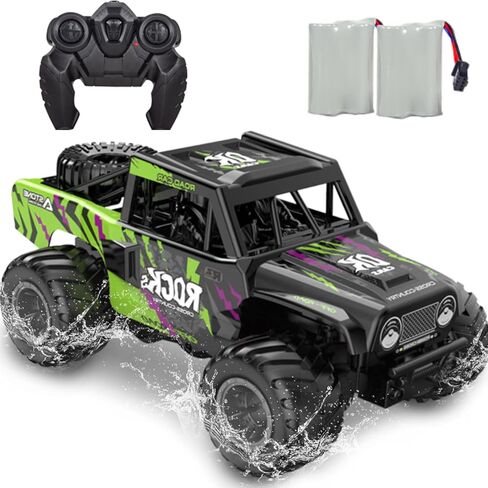 KB KAIBO 1:16 سيارة برمائية تعمل بالتحكم عن بعد، 2.4 جيجا هرتز 4WD Monster Truck Toys جميع التضاريس، سيارات Rc للبالغين، شاحنات Rc 4x4 على الطرق الوعرة مقاومة للماء، 6 7 8 9 10 11 12+ هدايا للأولاد والبنات بعمر سنة، ألعاب للأولاد (أزرق) in Kuwait