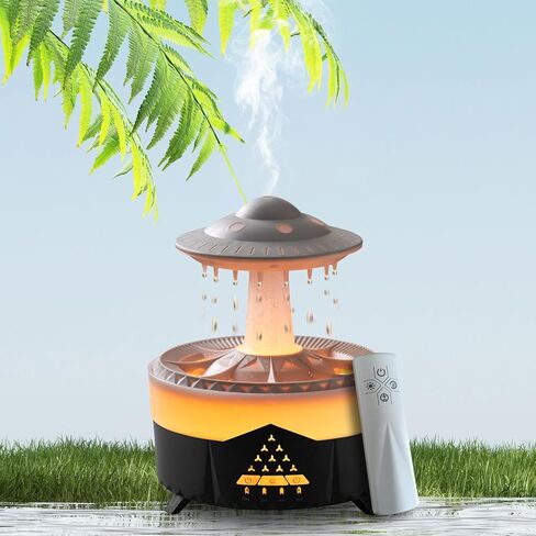 Essential Oils Diffusers for Home 350ml, Aromatherapy Diffusers for Essential Oils Large Room with R/C, 7 Color & 3 Lighting, Cool Mist Humidifiers for Bedroom & 3 Timers Office Yoga Black in Kuwait