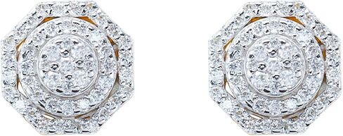 Moissanite Flower Cluster Earrings for Men & Women – 925 Sterling Silver, Diamond Tester Approved, Luxury Gift Box Included in Saudi Arabia