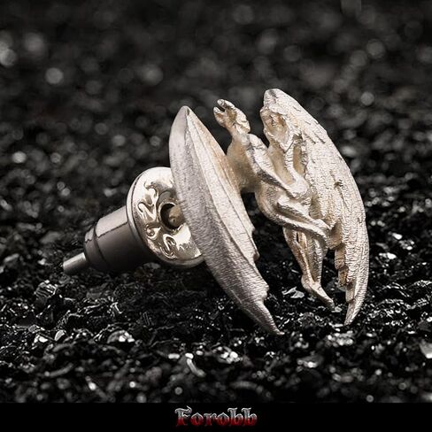 Skull Stud Earring 925 Sterling Silver Handcrafted Gothic Rock Punk Diablo Biker Retro [Angel 60094] in Saudi Arabia
