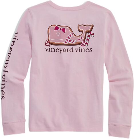 Vineyard Vines Girls Girls' Frosted Gingerbread Whale Long-Sleeve Pocket Tee in Saudi Arabia