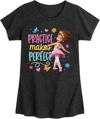 Disney - Fancy Nancy - Practice Makes Perfect - Toddler and Youth Girls Short Sleeve Graphic T-Shirt in Saudi Arabia