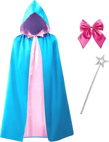 Fairy Costume Women Godmother Cosplay Accessories Adult Fairy Hooded Cloak Bow Tie Star Stick Halloween Dress up Party in Saudi Arabia